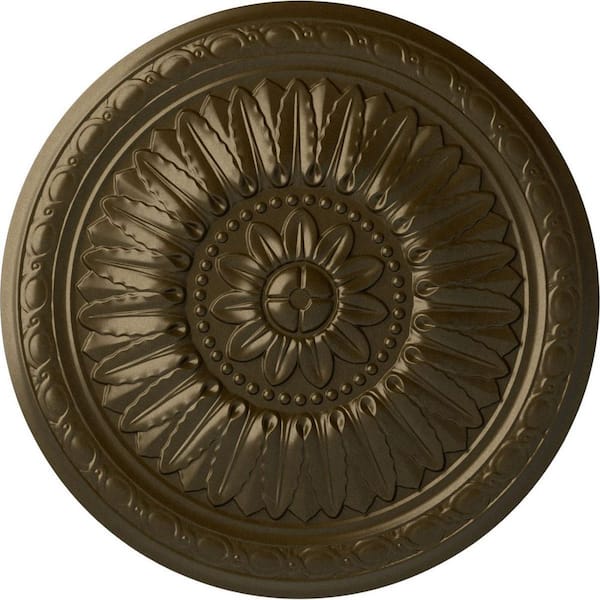 Ekena Millwork 24" x 1-5/8" Temple Urethane Ceiling (Fits Canopies upto 9-1/4")Brass