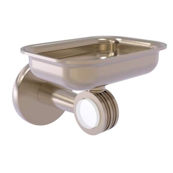 Allied Brass Clearview Wall Mounted Soap Dish Holder with Dotted Accents in Antique Pewter
