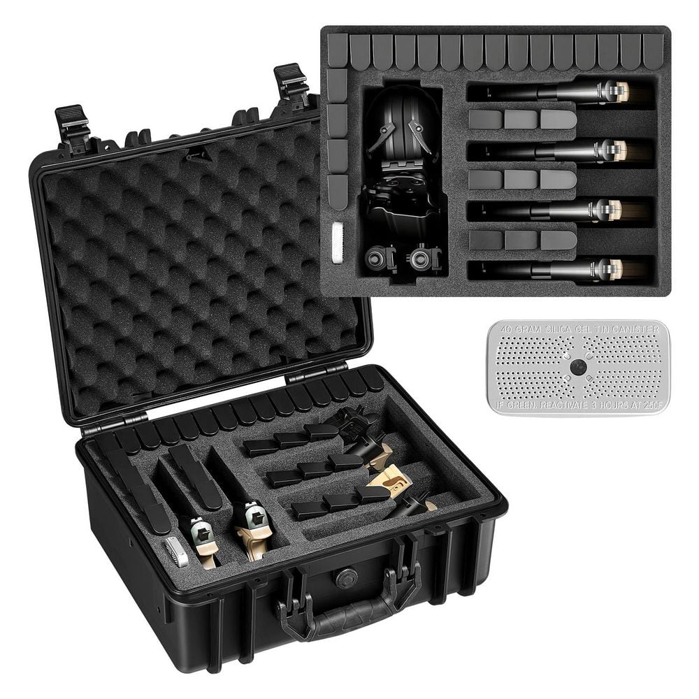 Hard Pistol Case, Heavy Duty Hard Gun Case with XPE Foam Interior,Waterproof Pistol Storage Box with Customizable Lining price history on PriceWatchPro