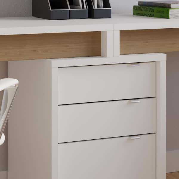 Chrono White 3-Drawer Filing Cabinet