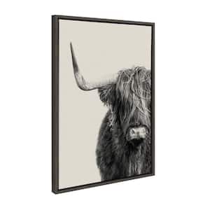 "Black and White Farm Animal Portrait" by Amy Peterson, 1-Piece Framed Canvas Animals Art Print, 23 in. x 33 in.