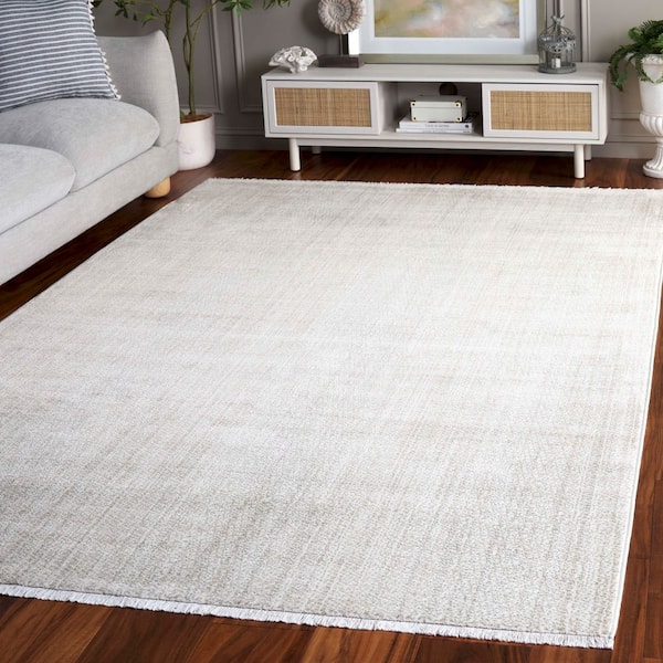 Herat 6 ft. x 9 ft. Ivory/Beige Solid Color Area Rug