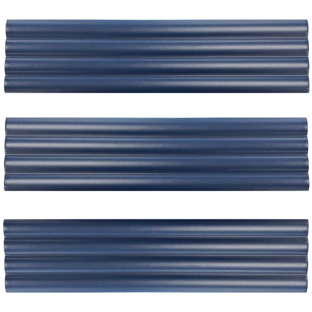 Blue Matte Fluted Ceramic 3x12 Rectified Tile