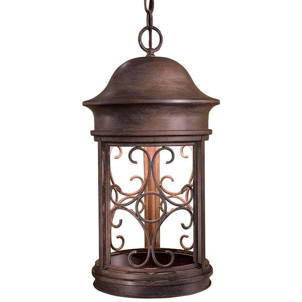 the great outdoors by Minka Lavery Sage Ridge Vintage Rust 1-Light Indoor/Outdoor Hanging Lantern