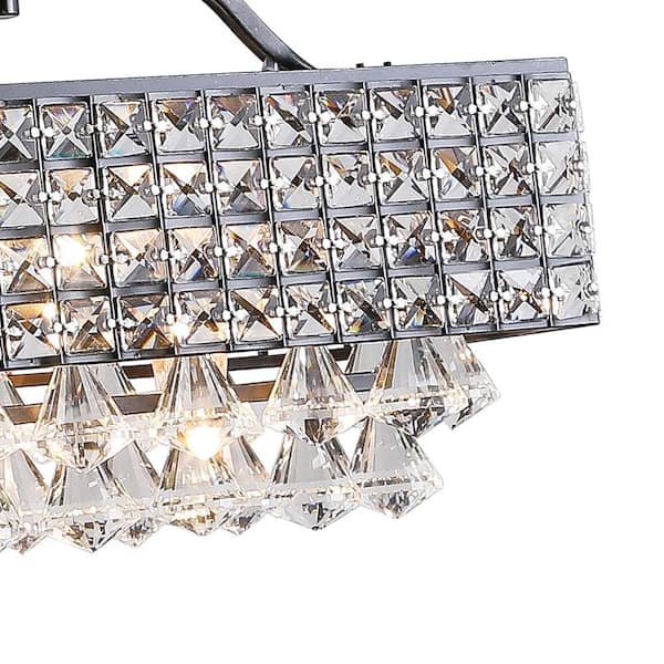 Have a question about Maxax 5-Light 30 in. Black Crystal Modern