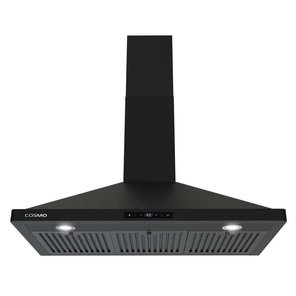 36 in. Vista Collection 380 CFM Ducted Wall Mount Range Hood, Touch Controls, LED Lights, Matte Black