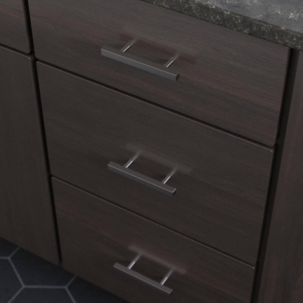 Brushed Stainless Steel Modern Rectangular Bar Pulls 4.61"