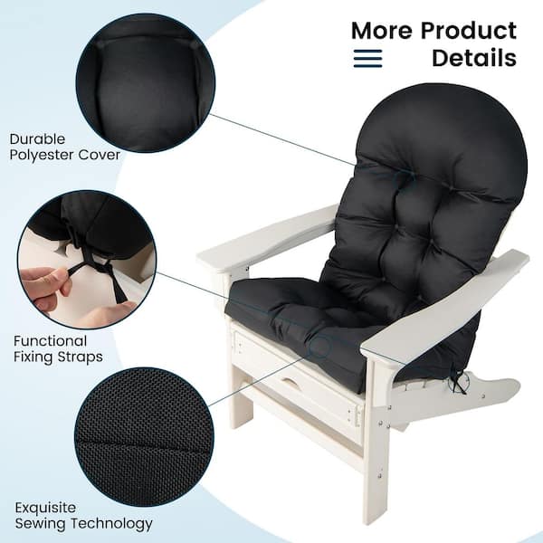 Seat Cushion, Office Chair Cushion, Tufted Seat Back Pad with Ties,  One-Piece Office Chair Back Cushion for Back, Durable & Comfort Chair  Cushion, for