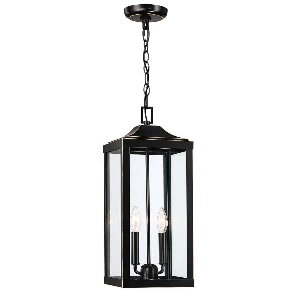 Jefferson 20 in. H 2-Light Bronze Large Outdoor Pendant Light with Clear Glass price history on PriceWatchPro