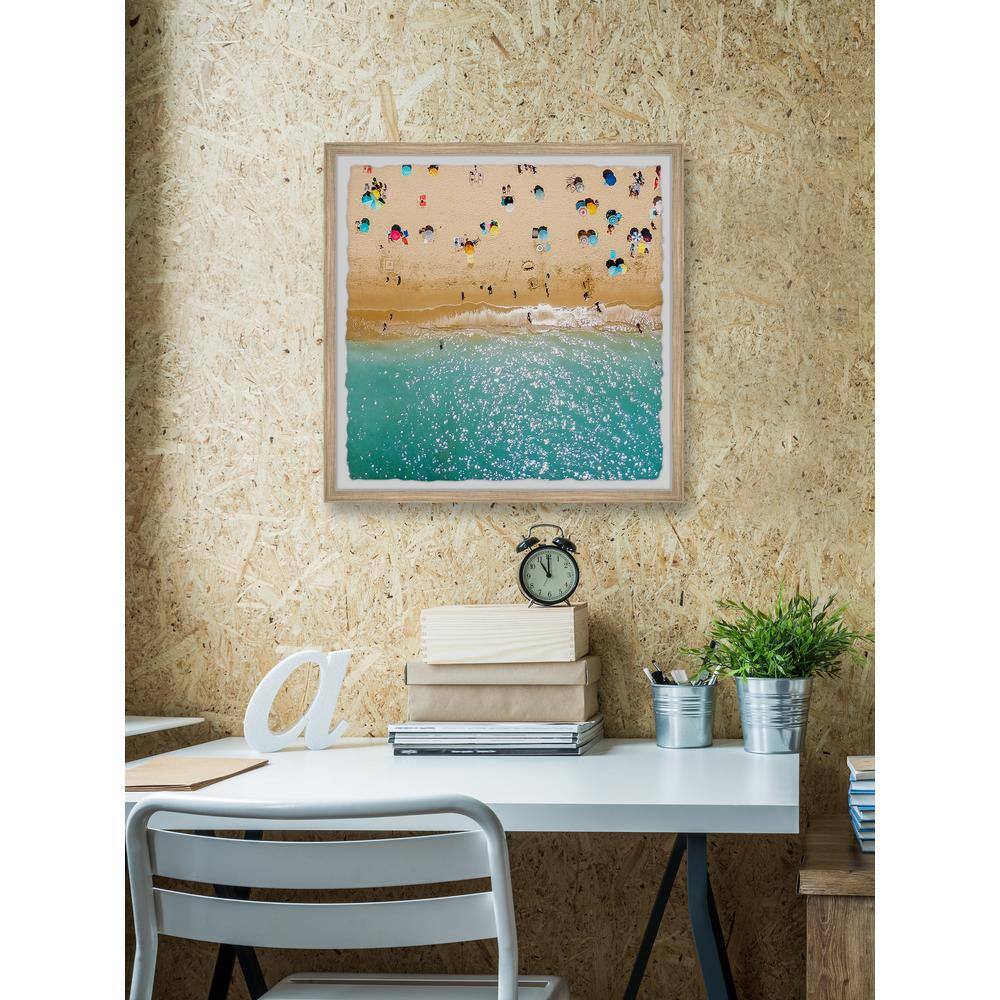 Turquoise Ocean and Sandy Shore Framed Landscape Print