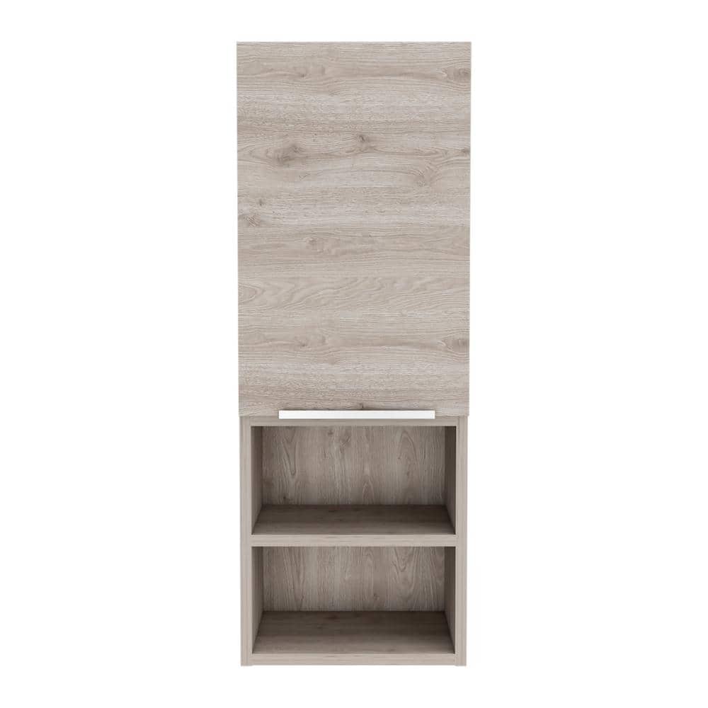11.8 in. W x 32.17 in. H Bathroom Surface Mount Medicine Cabinet with 4 Shelves and Single Door in Light Gray price history on PriceWatchPro