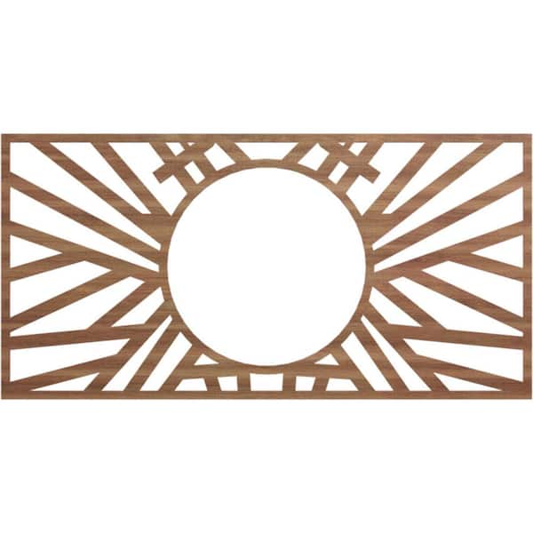 Ekena Millwork 0.25 in. x 34 in. x 17 in. Wood (Walnut) Medallion Moulding