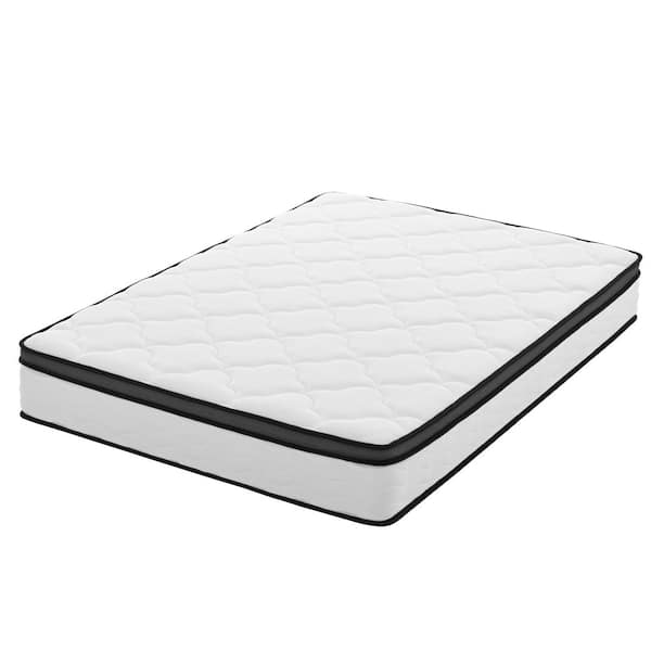 Queen Size Medium Firm 12 in. Hybrid Mattress, Memory Foam & Pocket Springs, OEKO-TEX Bamboo Cover, Edge Reinforcement