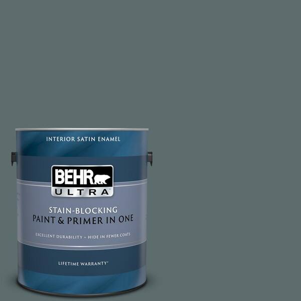 BEHR ULTRA 1 gal. #UL220-22 Mountain Pine Satin Enamel Interior Paint and Primer in One