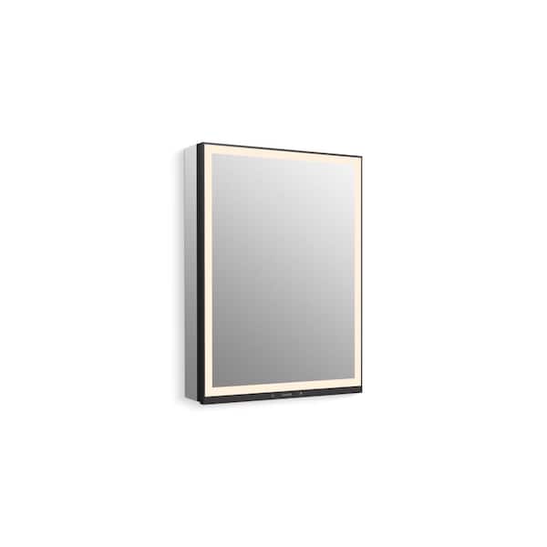 Collage 24 in. x 32 in. Lighted Left-Hinged Rectangular Medicine Cabinet with Mirror