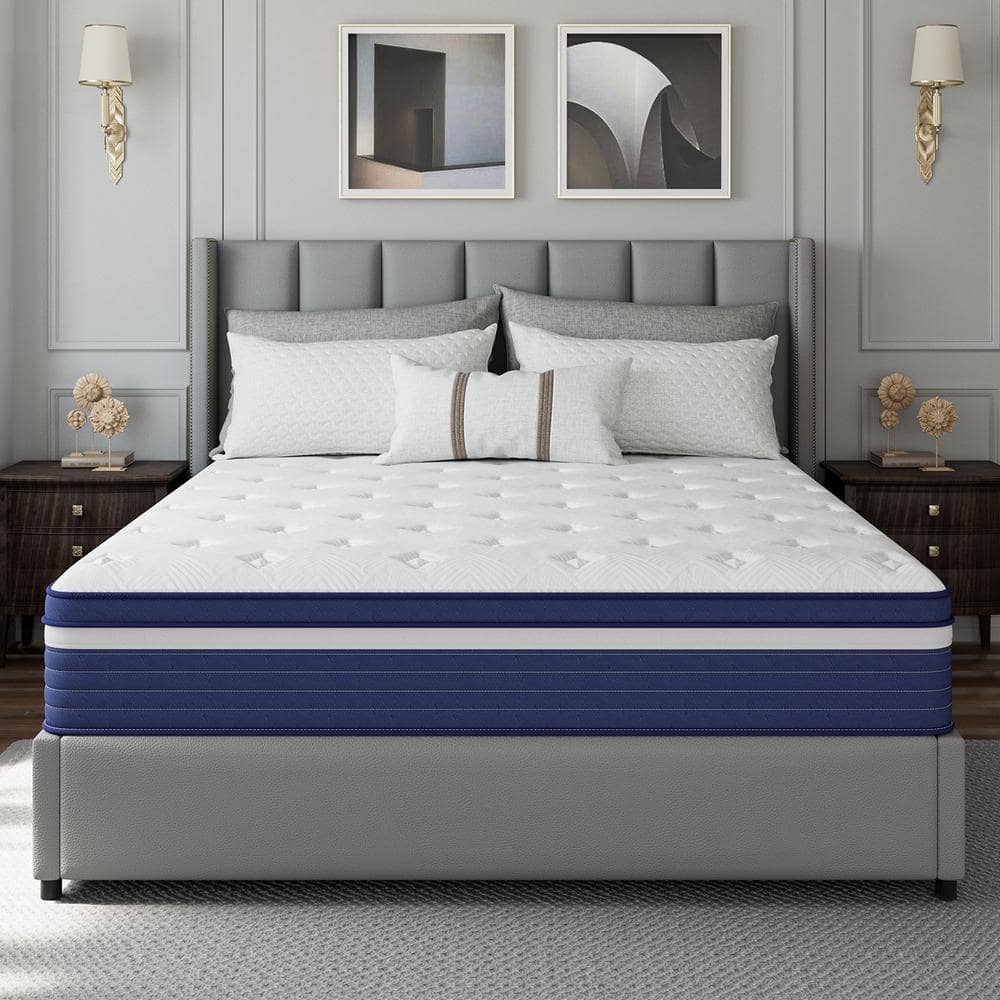 Babo Care Queen Size Plush Hybrid Gel Memory Foam 10 in. Innerspring Euro Top Support and Motion Isolation Mattress TXII1040 - The Home Depot Babo Care Queen Size Plush Hybrid Gel Memory Foam 10 in. Innerspring Euro Top Support and Motion Isolation Mattress TXII1040 - The Home Depot