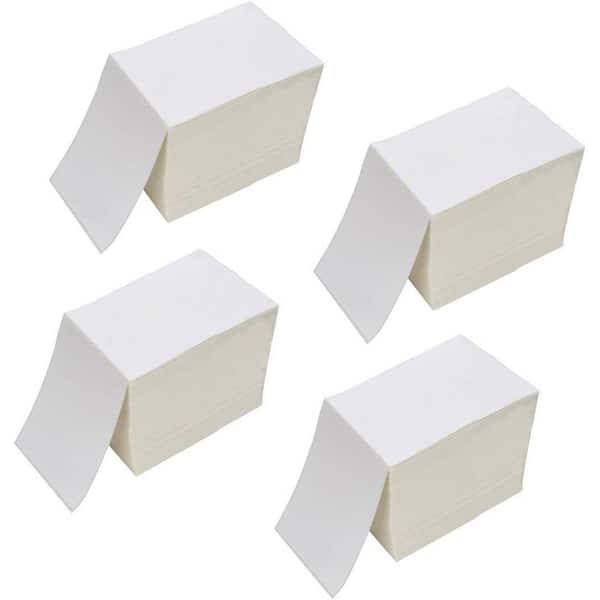 Fanfold 4 x 6 Thermal Shipping Labels 4000 Count for FedEx UPS USPS Perforated Easy Tear Permanent Adhesive