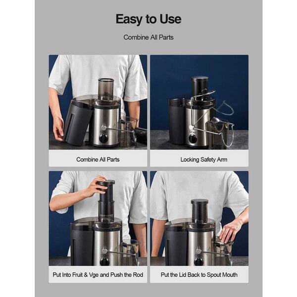 Lynzavix 500W Centrifugal Juicer Extractor w/ Wide Mouth 3 in
