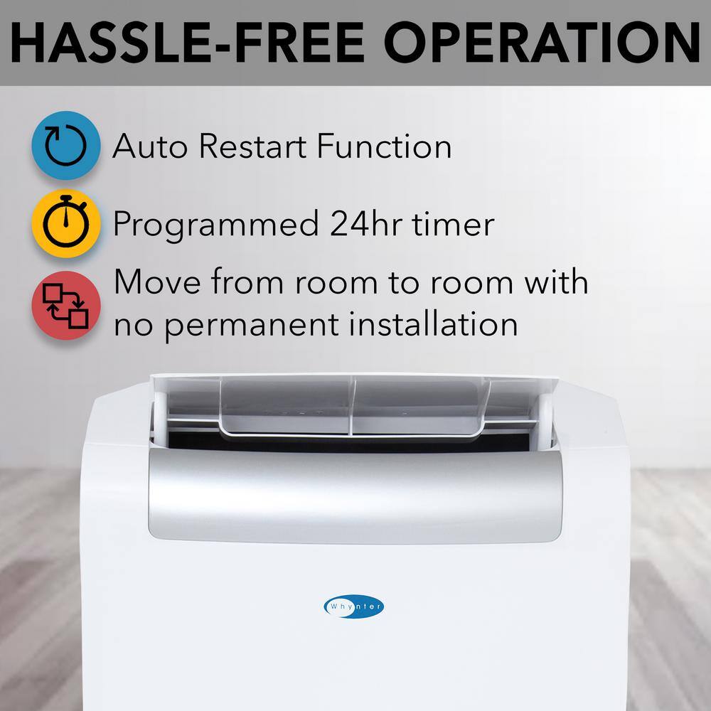 Whynter White Portable Air Conditioner and Heater with Remote