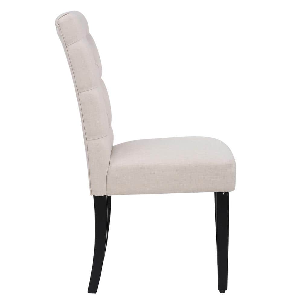 Polytrends Grandview Tufted Dining Chair (Set of 2) Beige