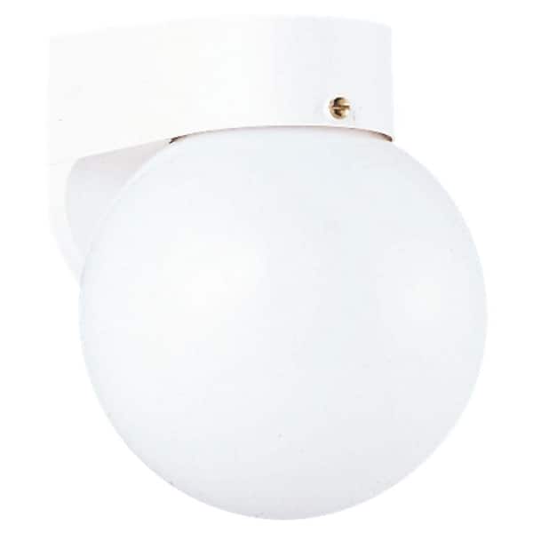 Generation Lighting Outdoor Wall 1-Light White Outdoor Wall Lantern Sconce