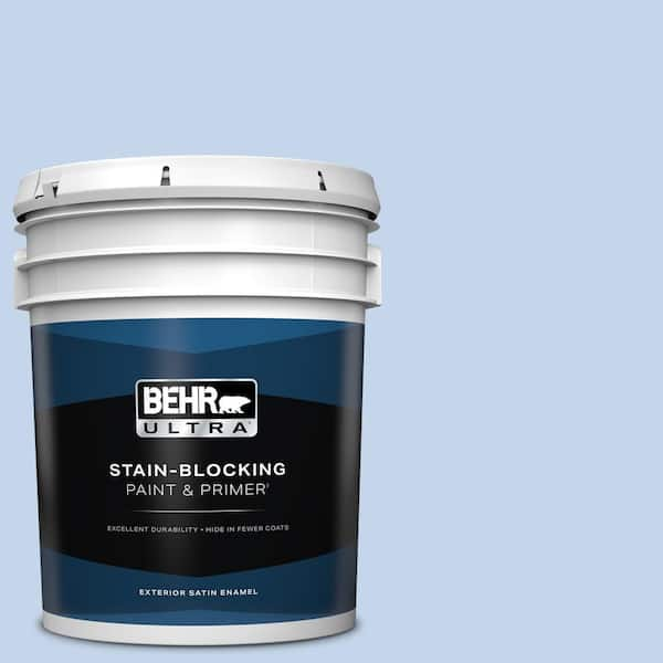 BEHR ULTRA 5 gal. #580A-3 Rain Song Satin Enamel Exterior Paint & Primer