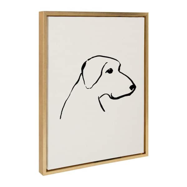 Kate and Laurel Sylvie 1023 Labrador by Teju Reval of SnazzyHues Framed Art Print 18 in. x 24 in.