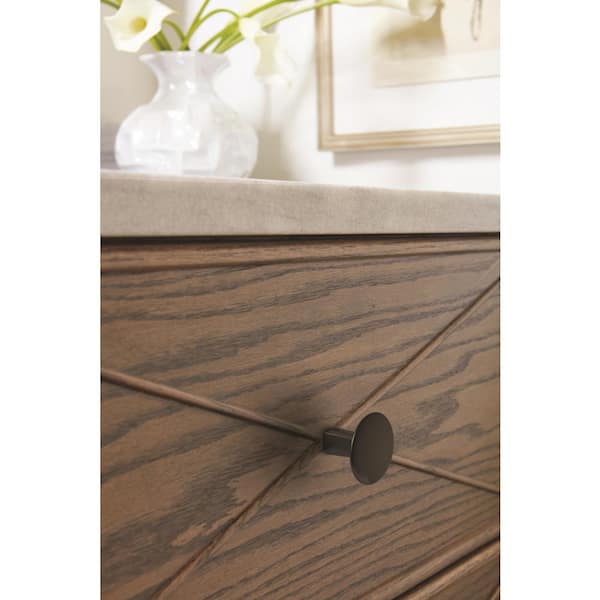 Riva 1-1/4 in. (32mm) Modern Graphite Round Cabinet Knob