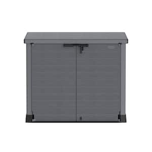 Store-away 317 Gal. 4 ft. 9 in. x 2 ft. 8 in. x 4 ft. 1 in. Gray Resin Horizontal Storage Shed Flat Lid Deck Box