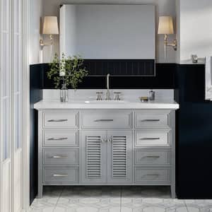Kensington 54 in. W x 21.5 in. D x 34.5 in. H Freestanding Bath Vanity Cabinet Only in Grey