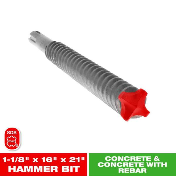 Milwaukee 1 In. X 21 In. 4-Cutter SDS-MAX Carbide Drill Bit