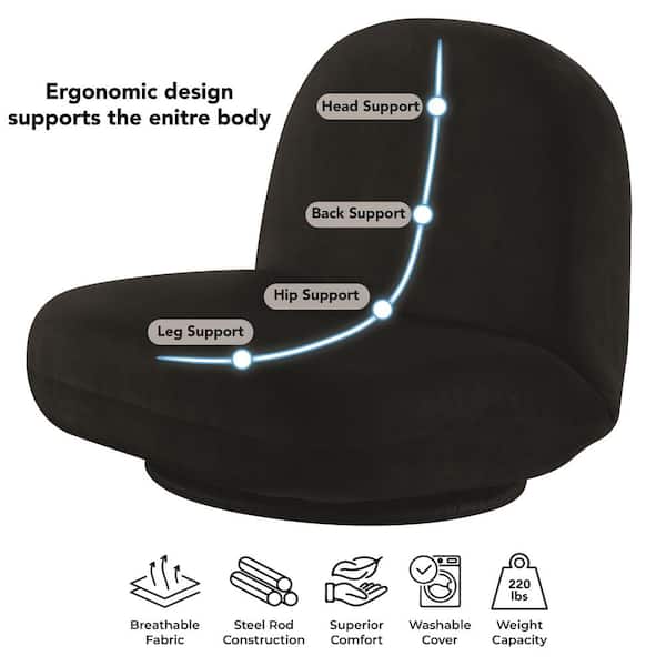 Seat wedge Superior Joe black, Ergonomic cushions