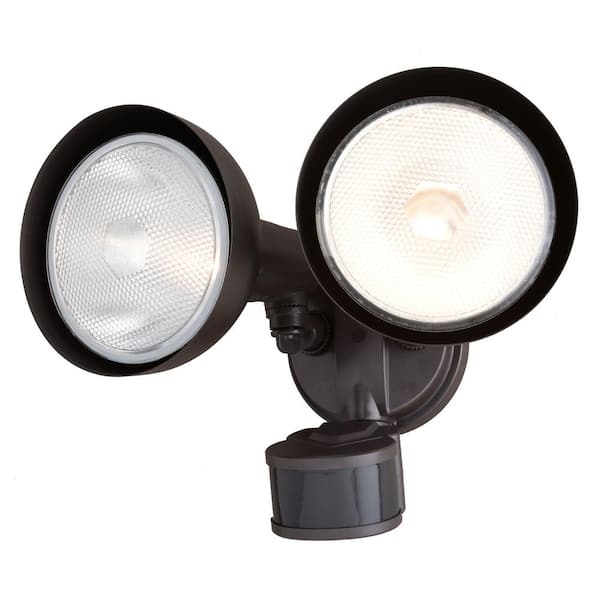 Bronze Motion Sensor Dusk to Dawn Outdoor Security Flood Light - 240-Degree Range - 85 ft.