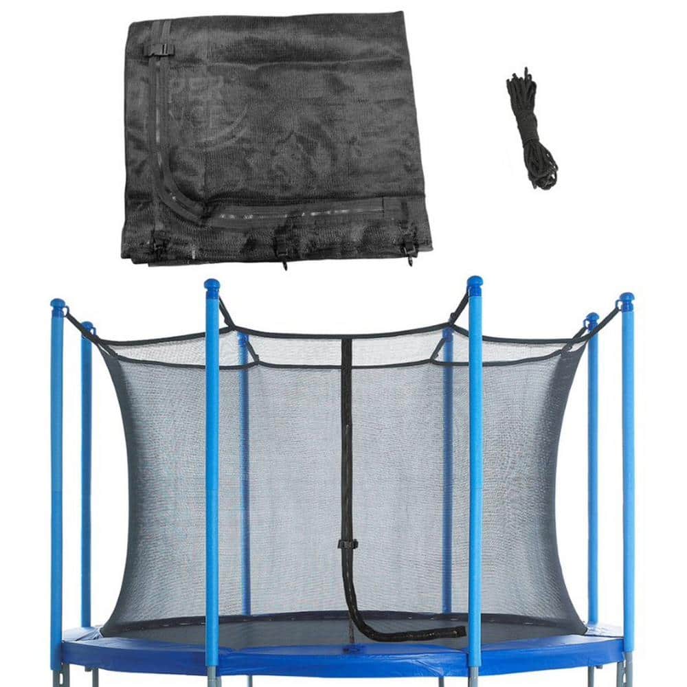 Upper Bounce Machrus Trampoline Enclosure Net for 12 ft. Round Frames with Adjustable Straps Using 8 Poles or 4 Net Only UBNET-12-8-IS - The Depot