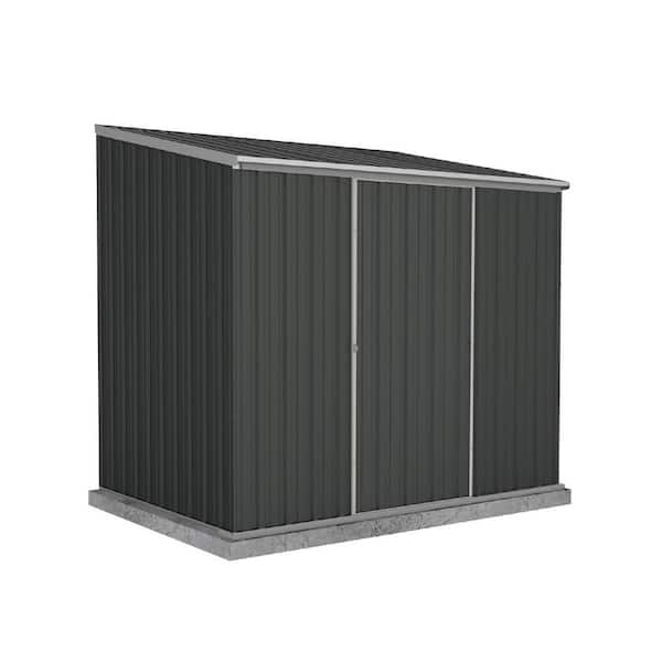 ABSCO EZI Slider 7 ft. W x 5 ft. D Metal Storage Shed in Monument with SNAPTiTE assembly system (39 sq. ft.)