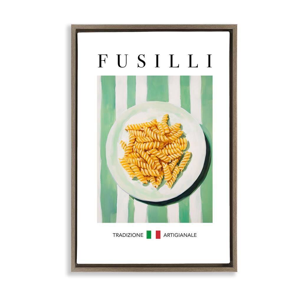 Traditional Fusilli Pasta by Andreas Magnusson Brown Floater Frame Food Graphic Art Print 31 in. x 21 in. price history on PriceWatchPro