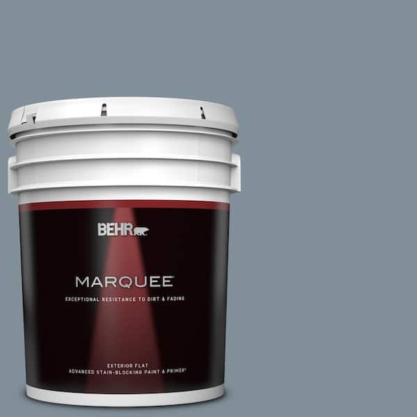 BEHR MARQUEE 5 gal. #MQ5-20 Cold Steel Flat Exterior Paint & Primer