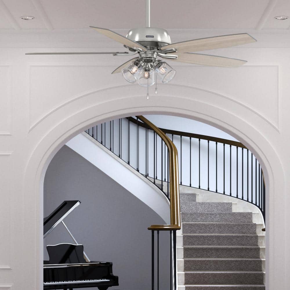 Dondra 60 in. Indoor Brushed Nickel Ceiling Fan with Light Kit Included price history on PriceWatchPro