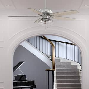 Dondra 60 in. Brushed Nickel Ceiling Fan with LED Light Kit Included