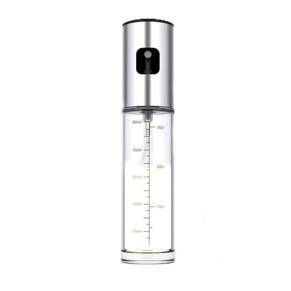100ml 304 Stainless Steel Transparent Glass Oil Sprayer Bottle for Cooking Air Fryer Salad BBQ Roasting