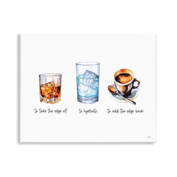 Funny Whiskey & Coffee by Lux plus Me Designs Unframed Food Graphic Art Print 11 in. x 14 in.