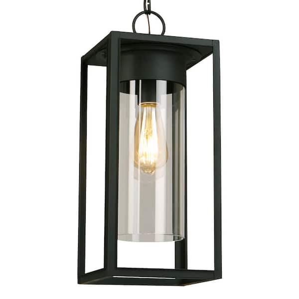 EGLO Arlington Creek Bronze Transitional Clear Glass Lantern Pendant Light