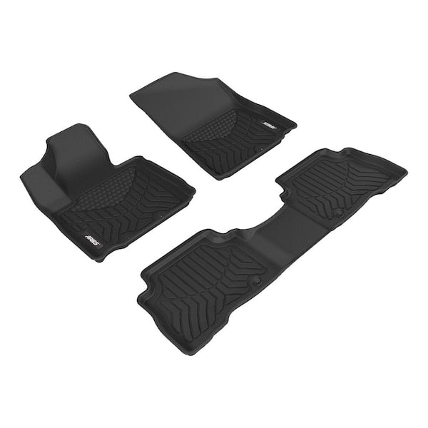 Aries StyleGuard XD Black Custom Heavy Duty Floor Liners, Select Kia Sorento 7-Passenger, 1st and 2nd Row
