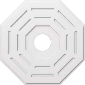1 in. P X 12 in. C X 30 in. OD X 6 in. ID Westin Architectural Grade PVC Contemporary Ceiling Medallion