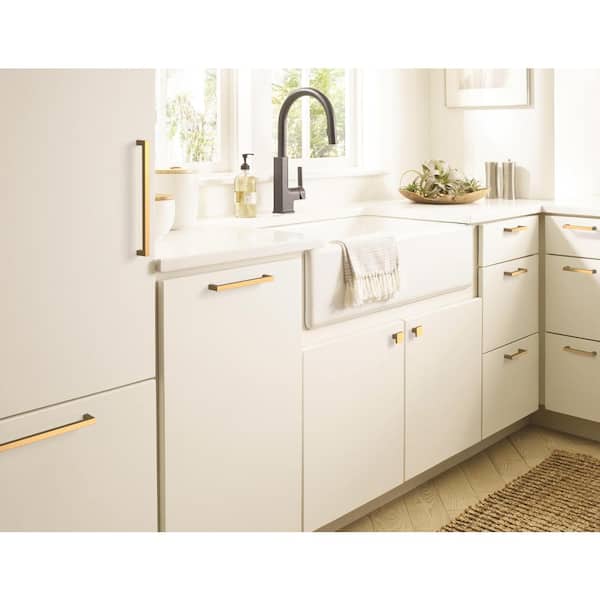 Monument 3-3/4 in. (96mm) Modern Champagne Bronze Bar Cabinet Pull