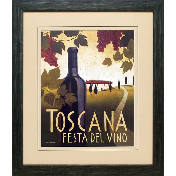 Unbranded 30 in. x 28 in. Wine Festival I Kitchen Printed Framed Wall Art