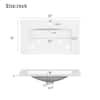 Magic Home 30 in. Multifunctional Modular Freestanding Storage Gray Bathroom Vanity Cabinet with White Caremic Sink Top, Drawer SLX-LUS3319A255
