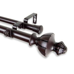 28 to 48-Inch Black Rod Desyne Fortune Double Curtain Rod 