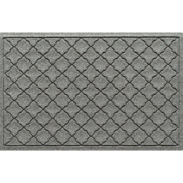 Bungalow Flooring Waterhog Cordova 23 in. x 35 in. PET Polyester Indoor Outdoor Mat Medium Gray
