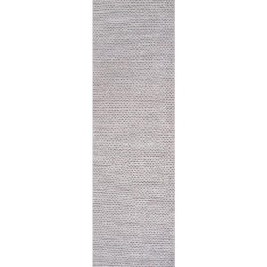 nuLOOM Caryatid Chunky Woolen Cable Light Gray 8 ft. x 10 ft. Area Rug ...